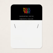 Carte d'affichage simple couleur blanche noire pou (Devant)