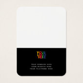 Carte d'affichage simple couleur blanche noire pou (Dos)