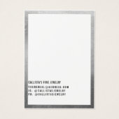 Carte d'affichage simple couleur logo blanc argent (Dos)