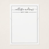 Carte d'affichage simple couleur noire blanche (Devant)