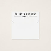 Carte d'affichage simple couleur noire blanche (Devant)