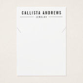 Carte d'affichage simple couleur noire blanche (Devant)