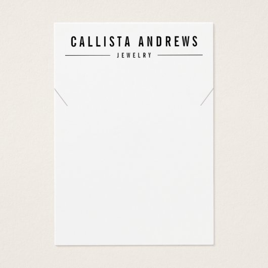 Carte d'affichage simple couleur noire blanche (Devant)