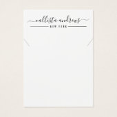 Carte d'affichage simple couleur noire blanche (Devant)