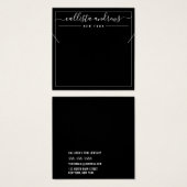 Carte d'affichage simple couleur noire blanche (Devant & derrière)