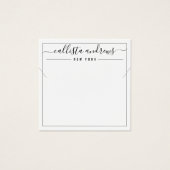 Carte d'affichage simple couleur noire blanche (Devant)