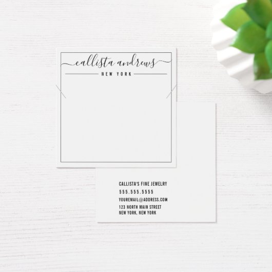 Carte d'affichage simple couleur noire blanche (Bureau)