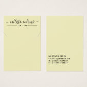 Carte d'affichage simple couleur noire jaune (Devant & derrière)