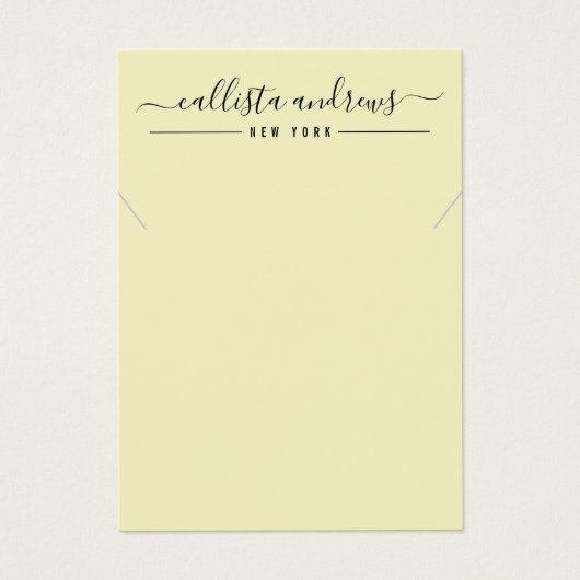 Carte d'affichage simple couleur noire jaune (Devant)