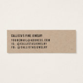 Carte d'affichage simple de script Kraft noir (Dos)