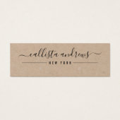 Carte d'affichage simple de script Kraft noir (Devant)