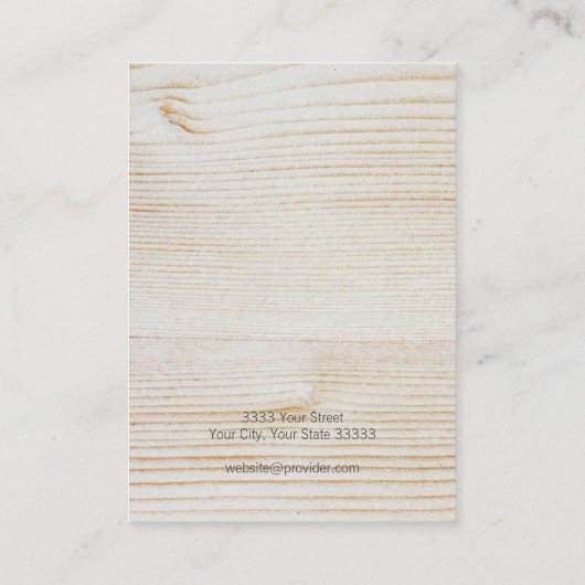 Carte d'affichage simple en bois Brown foncé (Dos)