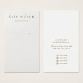 Carte d'affichage simple en cuir blanc (Devant & derrière)