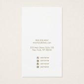 Carte d'affichage simple en cuir blanc (Dos)