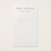 Carte d'affichage simple en cuir blanc (Devant)