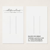 Carte d'affichage simple en noir blanc à cheveux (Devant & derrière)
