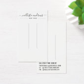 Carte d'affichage simple en noir blanc à cheveux (Bureau)