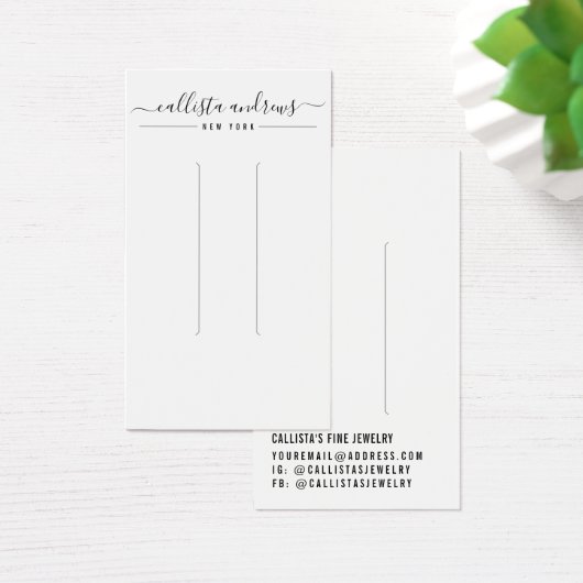 Carte d'affichage simple en noir blanc à cheveux (Bureau)