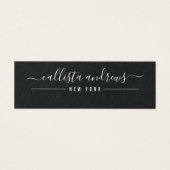 Carte d'affichage simple en noir de script noir (Devant)