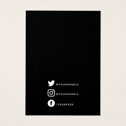 Carte d'affichage simple et élégante (Dos)