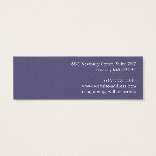 Carte d'affichage simple et moderne (Dos)