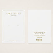 Carte d'affichage simple et moderne à bordure blan (Devant & derrière)