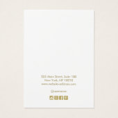 Carte d'affichage simple et moderne à bordure blan (Dos)