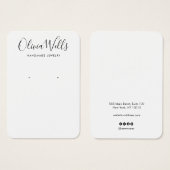 Carte d'affichage simple et moderne à oreille blan (Devant & derrière)