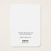 Carte d'affichage simple et moderne à oreille blan (Dos)