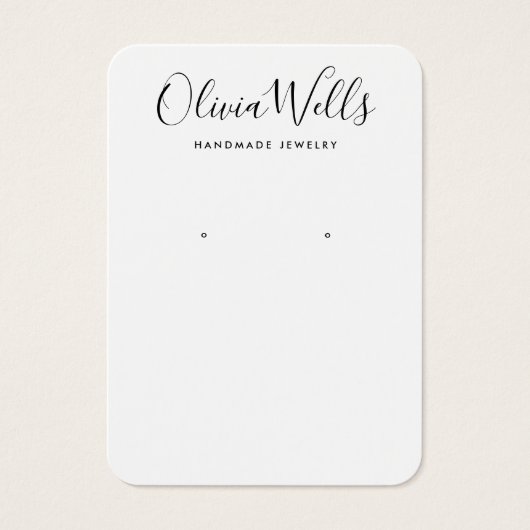 Carte d'affichage simple et moderne à oreille blan (Devant)