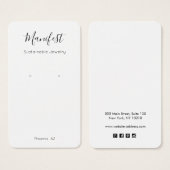 Carte d'affichage simple et moderne à oreille blan (Devant & derrière)