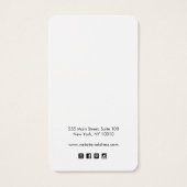 Carte d'affichage simple et moderne à oreille blan (Dos)