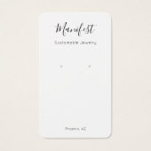 Carte d'affichage simple et moderne à oreille blan (Devant)