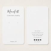 Carte d'affichage simple et moderne à oreille blan (Devant & derrière)