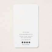 Carte d'affichage simple et moderne à oreille blan (Dos)