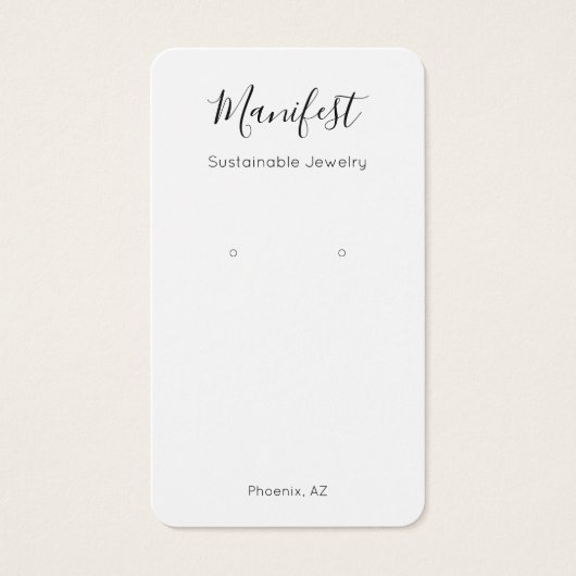 Carte d'affichage simple et moderne à oreille blan (Devant)