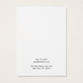 Carte d'affichage simple et moderne Black White (Dos)