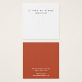 Carte d'affichage simple et moderne Carré (Devant & derrière)