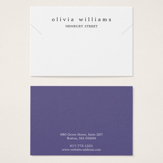 Carte d'affichage simple et moderne du bracelet de (Devant & derrière)