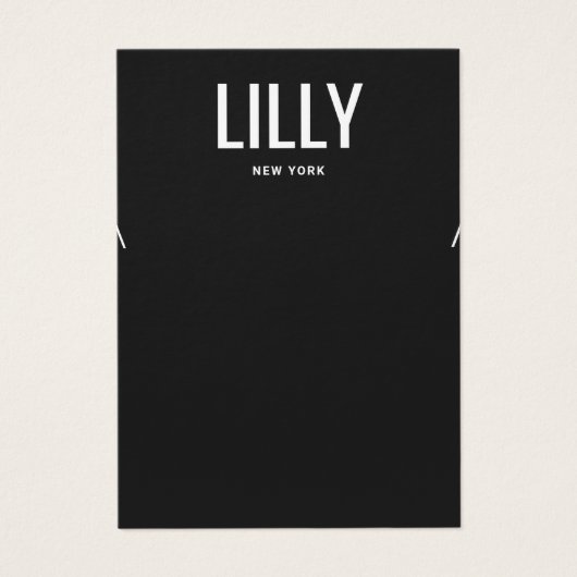 Carte d'affichage simple et moderne du collier noi (Devant)