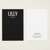 Carte d'affichage simple et moderne en noir (Devant & derrière)