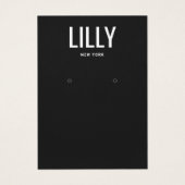 Carte d'affichage simple et moderne en noir (Devant)