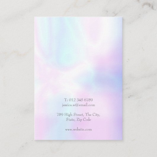 Carte d'affichage simple et moderne Iridescente (Dos)