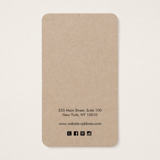 Carte d'affichage simple et moderne Kraft (Dos)