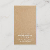 Carte d'affichage simple et moderne Kraft (Dos)