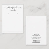 Carte d'affichage simple et moderne Noir blanc (Devant / Derrière)