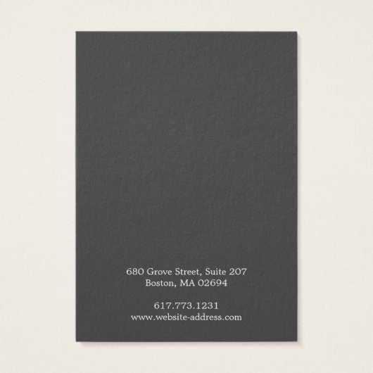 Carte d'affichage simple et moderne pour collier b (Dos)