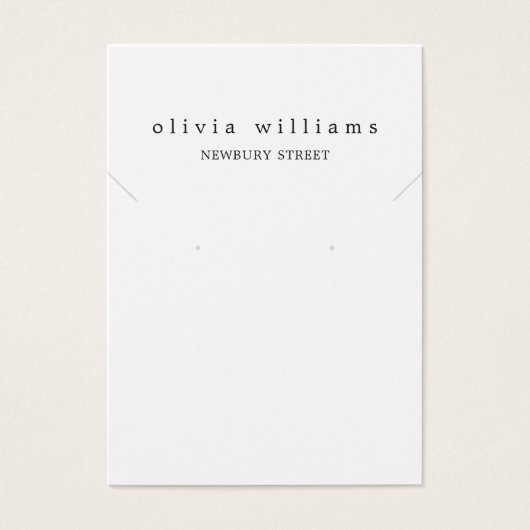 Carte d'affichage simple et moderne pour collier b (Devant)