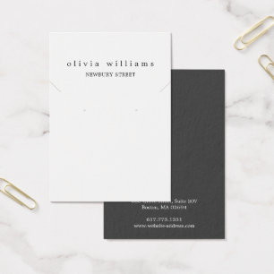Carte d'affichage simple et moderne pour collier b