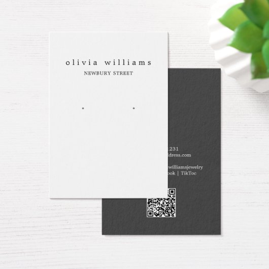 Carte d'affichage simple et moderne QR Code (Bureau)